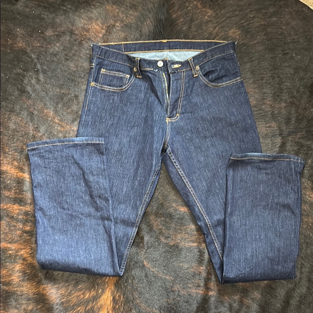 Denim Jeans with Contrast Stitching